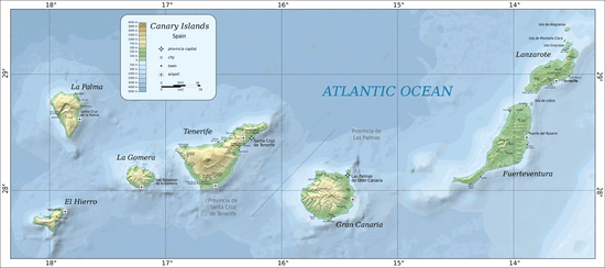 Map Canary Islands