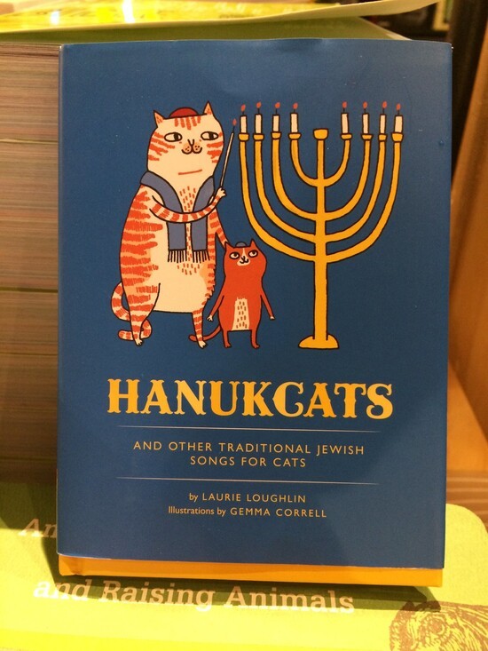 A book, HANUKCATS AND OTHER TRADITIONAL JEWISH SONGS FOR CATS.