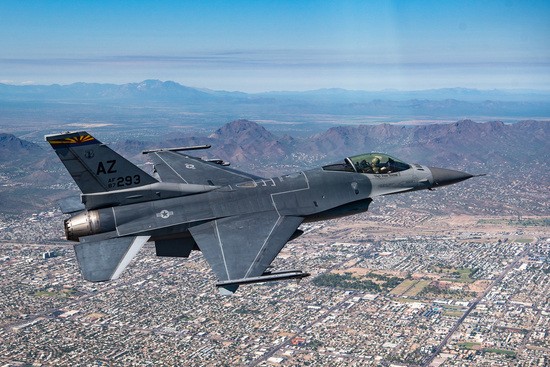 An F-16 assigned to the 162nd Wing, Morris Air National Guard Base, Tucson, soars over the skies during a training mission. Morris is home to the Air National Guard&#39;s premier F-16 fighter pilot training unit, the 162nd Wing. It is one of the largest ANG wings in the country.    &lt;strong&gt;Tech. Sgt. Hampton Stramler/ANG&lt;/strong&gt;