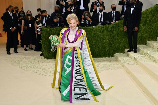 Rep. Carolyn Maloney dressed in her Met Gala gown at the event in New York City on Monday. Photo: Angela Weiss/AFP via Getty Images