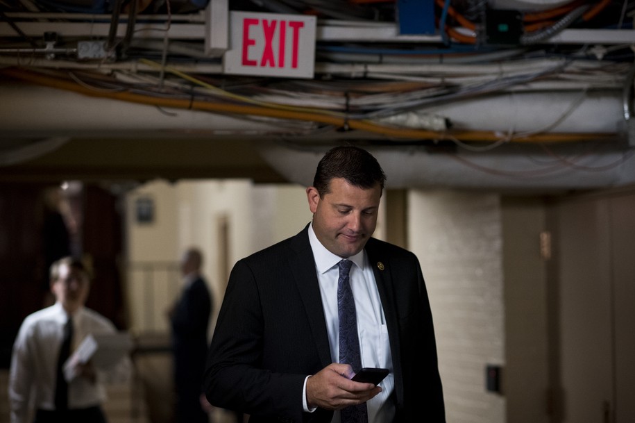 UNITED STATES - SEPTEMBER 27: Rep. David Valadao, R-Calif., leaves the House Republican Conference meeting in the Capitol on Tuesday, Sept. 27, 2016. (Photo By Bill Clark/CQ Roll Call) (CQ Roll Call via AP Images)