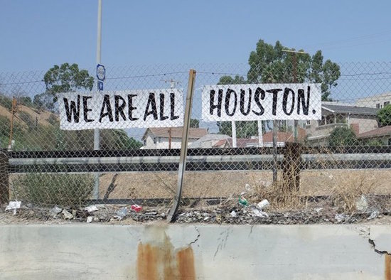 We are all Houston sign in LA