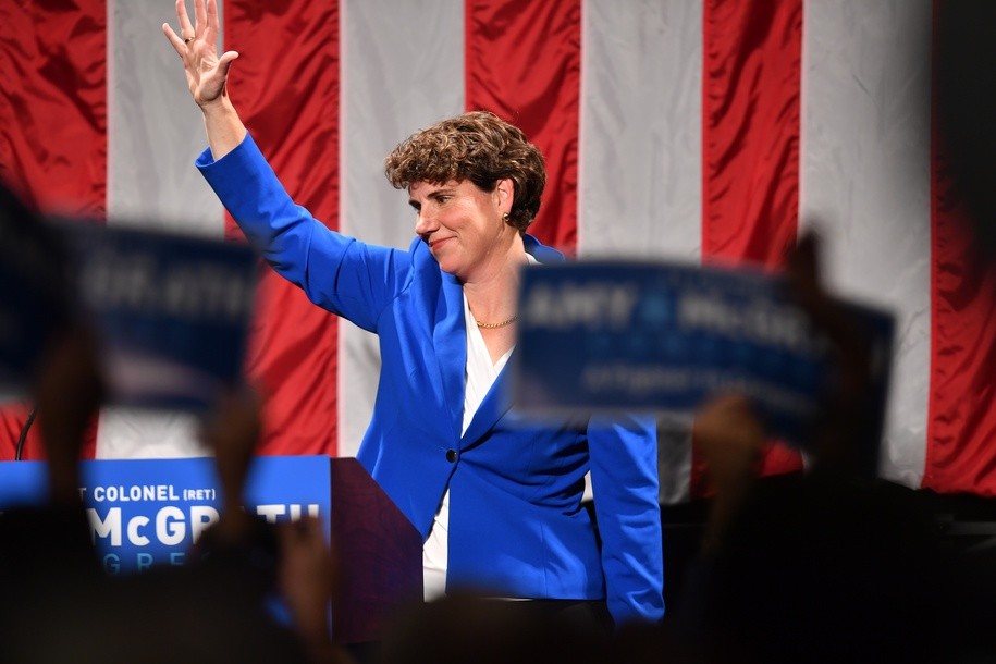 RICHMOND, KENTUCKY - NOVEMBER 06:  Amy McGrath address supporters after her loss during her Election Night Event at the EKU Center for the Arts on November 6, 2018 in Richmond, Kentucky.  (Photo by Jason Davis/Getty Images)