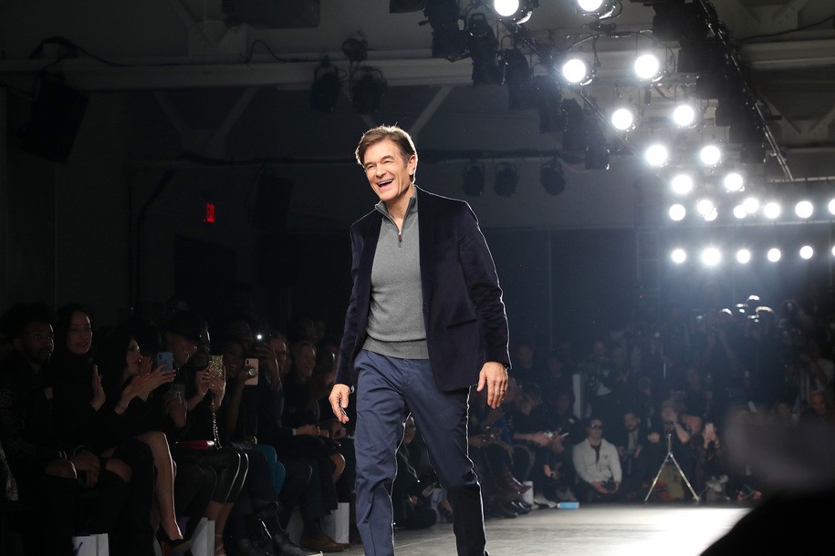 NEW YORK, NEW YORK - FEBRUARY 05: Dr. Mehmet Oz walks the runway at The Blue Jacket Fashion Show during NYFW at Pier 59 Studios on February 05, 2020 in New York City. (Photo by Rob Kim/Getty Images for The Blue Jacket Fashion Show)