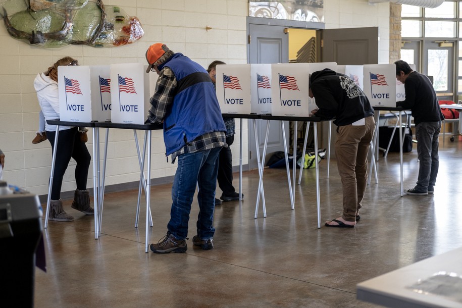 MADISON, WI - NOVEMBER 08: Americans vote at the  Tenney Park polling place on November 8, 2022 in Madison, Wisconsin. After months of candidates campaigning, Americans are voting in the midterm elections to decide close races across the nation. (Photo by Jim Vondruska/Getty Images)