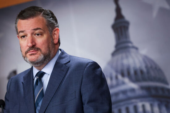 WASHINGTON, DC - MAY 04: U.S. Sen. Ted Cruz (R-TX) speaks on the economy during a news conference at the U.S. Capitol on May 04, 2022 in Washington, DC. The group of Senators spoke out about Biden's economic agenda and blamed his administration for rising inflation. (Photo by Kevin Dietsch/Getty Images)