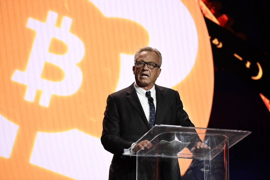 MIAMI BEACH, FLORIDA - MAY 19: Robert F. Kennedy Jr. speaks on stage during Bitcoin Conference 2023 at Miami Beach Convention Center on May 19, 2023 in Miami Beach, Florida. (Photo by Jason Koerner/Getty Images for Bitcoin Magazine)