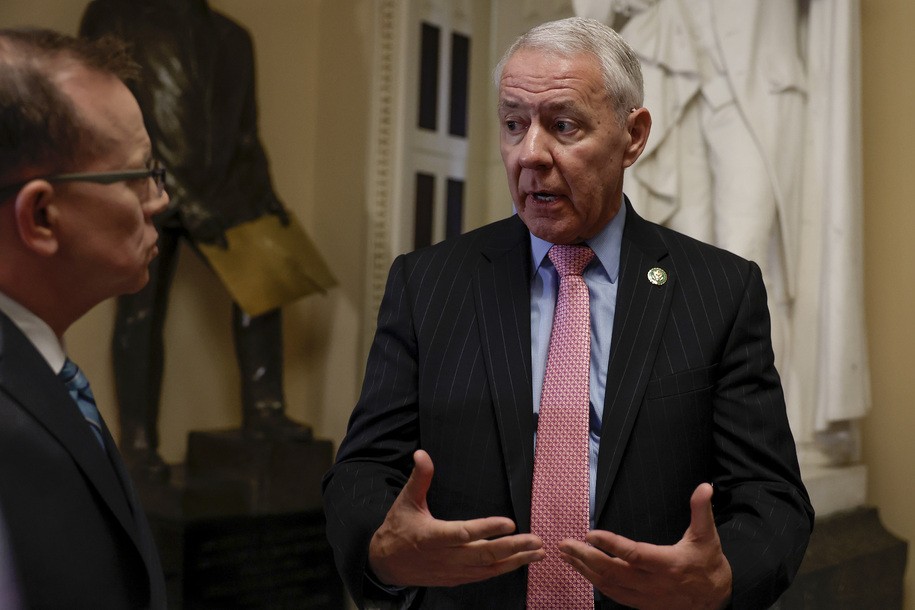 WASHINGTON, DC - MAY 31: Rep. Ken Buck (R-CO) speaks to reporters outside the House Chambers in the U.S. Capitol Building on May 31, 2023 in Washington, DC. The House is expected to vote on The Fiscal Responsibility Act, legislation negotiated between the White House and House Republicans to raise the debt ceiling until 2025 and avoid a federal default. (Photo by Anna Moneymaker/Getty Images)