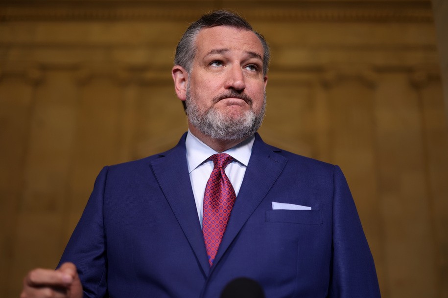 WASHINGTON, DC - SEPTEMBER 13: U.S. Sen. Ted Cruz (R-TX) speaks to members of the press outside the â€œAI Insight Forumâ€ at the Russell Senate Office Building on Capitol Hill on September 13, 2023 in Washington, DC. Lawmakers are seeking input from business leaders in the artificial intelligence sector, and some of their most ardent opponents, for writing legislation governing the rapidly evolving technology. (Photo by Alex Wong/Getty Images)