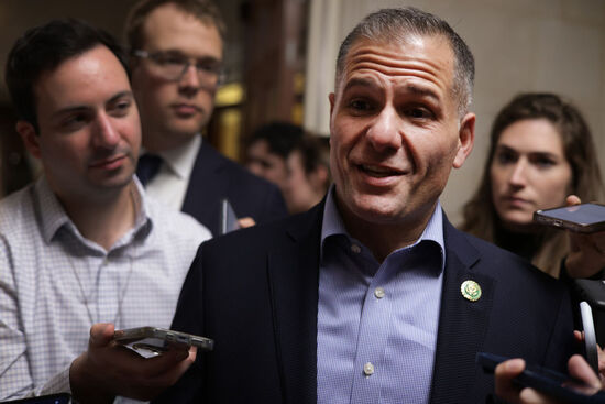 WASHINGTON, DC - OCTOBER 23: U.S. Rep. Marc Molinaro (R-NY) arrives at a House Republican candidates forum where congressmen who are running for Speaker of the House will present their platforms in the Longworth House Office Building on Capitol Hill on October 23, 2023 in Washington, DC. Members of the GOP conference will hear from the nine candidates who hope to succeed former Speaker of the House Kevin McCarthy (R-CA), who was ousted on October 4 in a move led by a small group of conservative members of his own party. (Photo by Alex Wong/Getty Images)