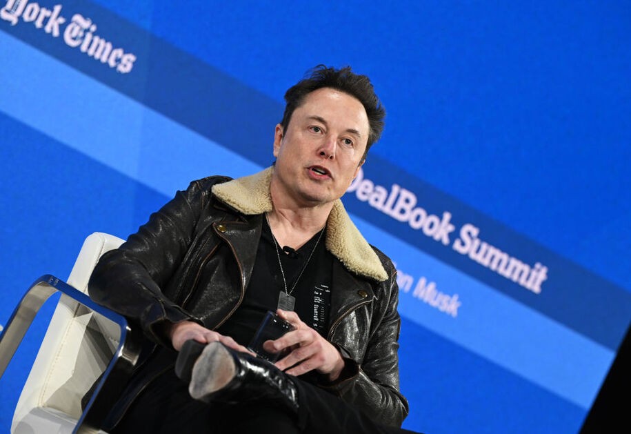 NEW YORK, NEW YORK - NOVEMBER 29: Elon Musk speaks onstage during The New York Times Dealbook Summit 2023 at Jazz at Lincoln Center on November 29, 2023 in New York City. (Photo by Slaven Vlasic/Getty Images for The New York Times)