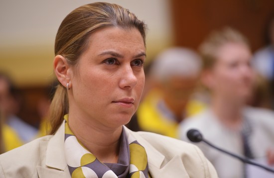 US Deputy Assistant Defense Secretary for International Security Affairs Elissa Slotkin appears before the House Foreign Affairs Committee on "Terrorist March in Iraq: The U.S. Response." on July 23, 2014 on Capitol Hill in Washington, DC. AFP PHOTO/Mandel NGAN        (Photo credit should read MANDEL NGAN/AFP/Getty Images)