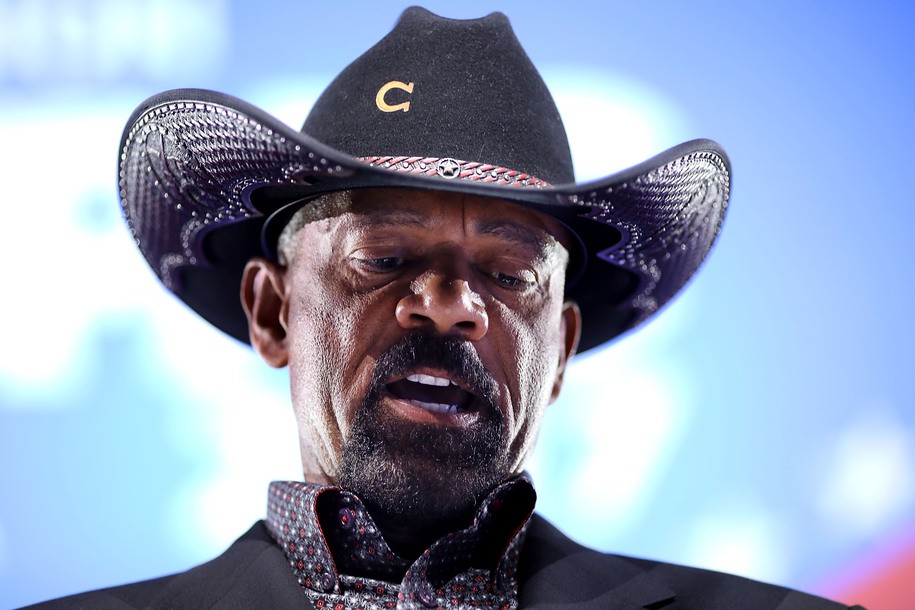 NATIONAL HARBOR, MD - FEBRUARY 23:  Milwaukee County Sheriff David Clarke speaks as part of a pannel discussion titled 'When did World War III Begin? Part A: Threats at Home' during the Conservative Political Action Conference at the Gaylord National Resort and Convention Center February 23, 2017 in National Harbor, Maryland. Hosted by the American Conservative Union, CPAC is an annual gathering of right wing politicians, commentators and their supporters.  (Photo by Chip Somodevilla/Getty Images)