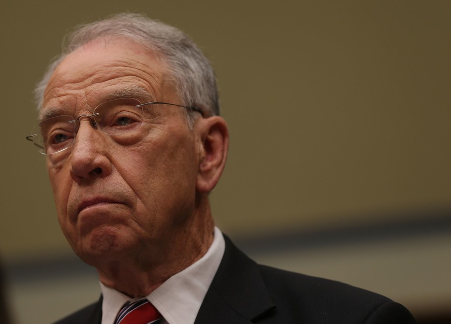 WASHINGTON, DC - JUNE 07:  U.S. Senate Judiciary Committee Chairman Sen. Chuck Grassley (R-IA) testifies during a hearing before the House Oversight and Government Reform Committee June 7, 2017 on Capitol Hill in Washington, DC. The committee held a hearing on 'Fast and Furious, Six Years Later.'  (Photo by Alex Wong/Getty Images)