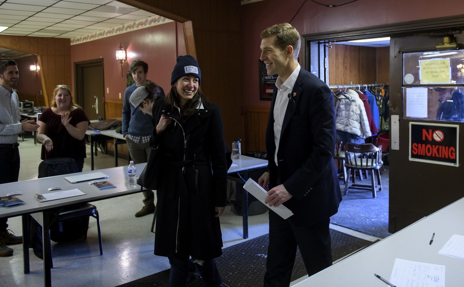 HOUSTON, PA - JANUARY 13: Democrat Conor Lamb, a former U.S. attorney and US Marine Corps veteran running to represent Pennsylvania's 18th congressional district, before a speech to an audience at the American Legion Post 902 on January 13, 2018 in Houston, Pennsylvania in the southwestern corner of the state. President Donald Trump plans to visit Pennsylvania's 18th Congressional District next week in a bid to help Lamb's republican opponent, Rick Saccone. (Photo by Jeff Swensen/Getty Images)