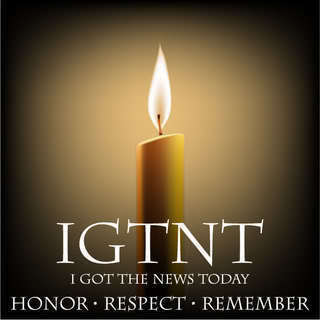 IGTNT logo: a lit candle with the group name together with the words 'honor, respect, remember'