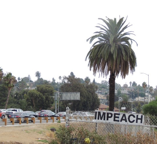 Impeach sign next to US 101.