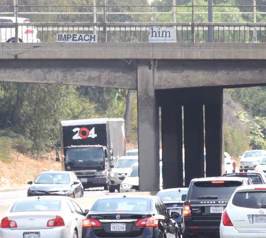 Impeach him sign over I-5 south