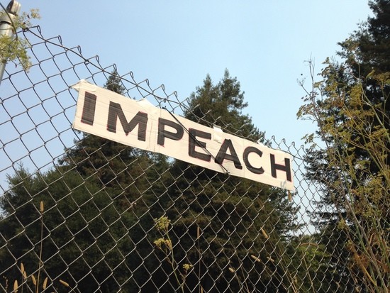 Impeach sign in Rohnert Park by US 101.