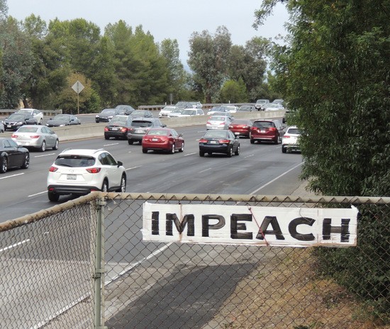 Impeach sign in San Fernando Valley