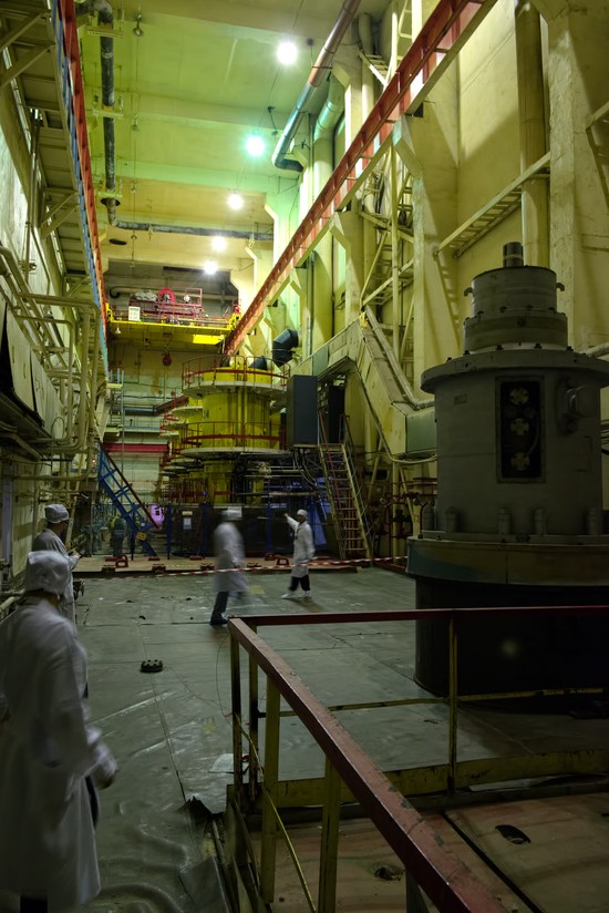 Southern Main Circulation Pump (MCP) engine hall, Reactor 3, Chernobyl Nuclear Power Plant, 2015