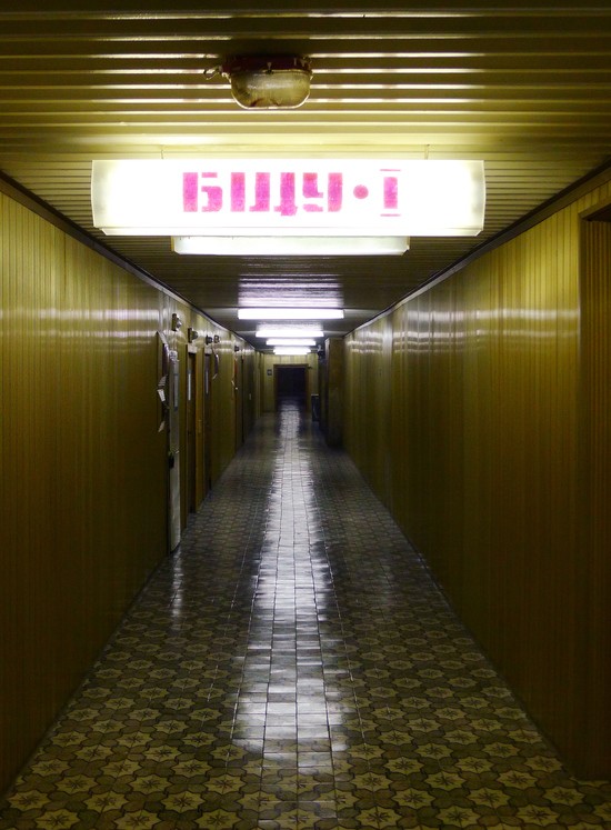 Entrance to Unit 1 control room, Chernobyl, from the +10m deaerator building corridor.