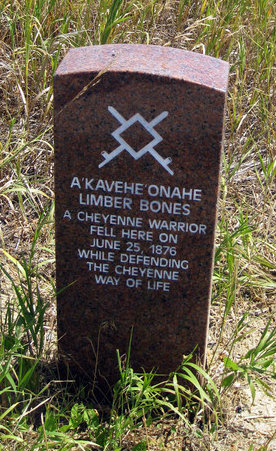 One of about a dozen Indian headstones at Little Big Horn