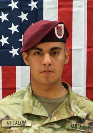 Pfc Miguel A. Villalon, 21 of Joliet, Illinois died on Jan. 11, 2020 in Kandahar Province, Afghanistan while in support of Operation Freedom's Sentinel and NATO's Resolute Support Mission.