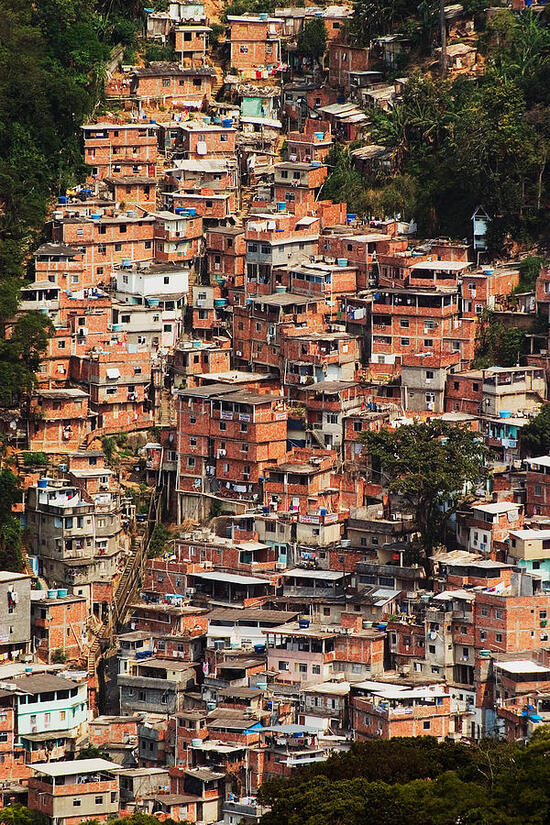 Shacks in the Favellas a poor neighborhood in Rio de Janeiro is a photograph by David Davis