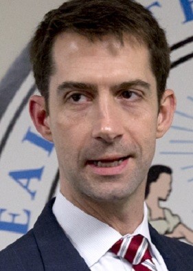 Sen. Tom Cotton, R-Ark. arrives to pose for photographers in his office on Capitol Hill in Washington, Wednesday, March 11, 2015. The rookie Republican senator leading the effort to torpedo an agreement with Iran is an Army veteran with a Harvard law degree who has a full record of tough rhetoric against President Barack Obama's foreign policy.  (AP Photo/Carolyn Kaster)