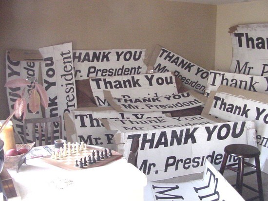 Thank You Mr. President signs for Obama after passage of the Affordable Care Act