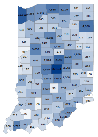 Indiana State Department of Health report of covid-19 tests, May 7, 2020