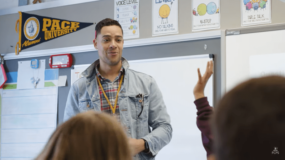 Teacher in classroom