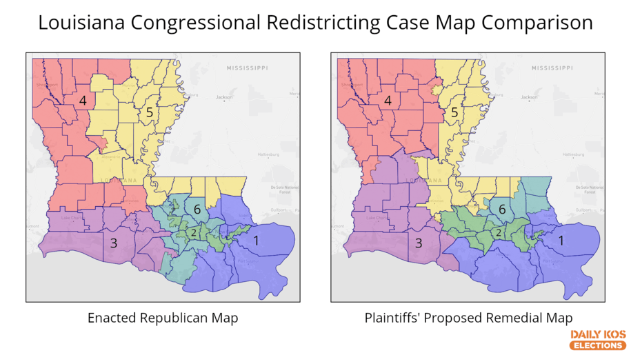 LouisianaVRALawsuit-EnactedCongressionalMapandPlaintiffsProposedRemedialMap.png