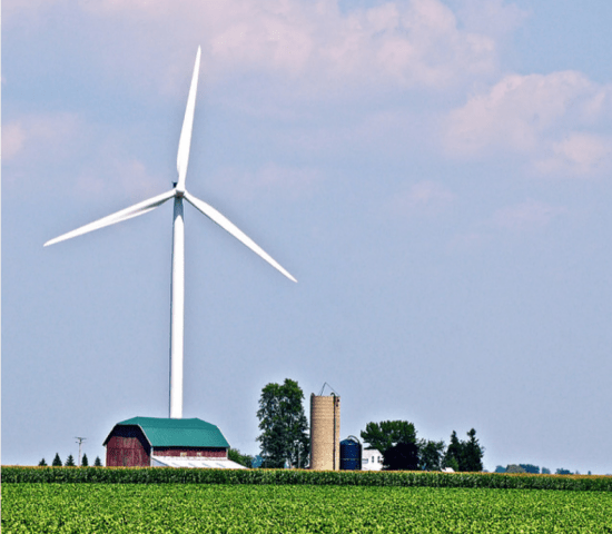 One of the 475 turbines in Huron County, Mich.