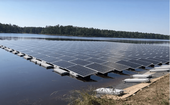 New floating solar array at Fort Liberty could set the stage for a floating solar revolution in the US southeast (photo courtesy of US Army)